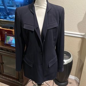 Casual Corner Navy Tailored Blazer Jacket